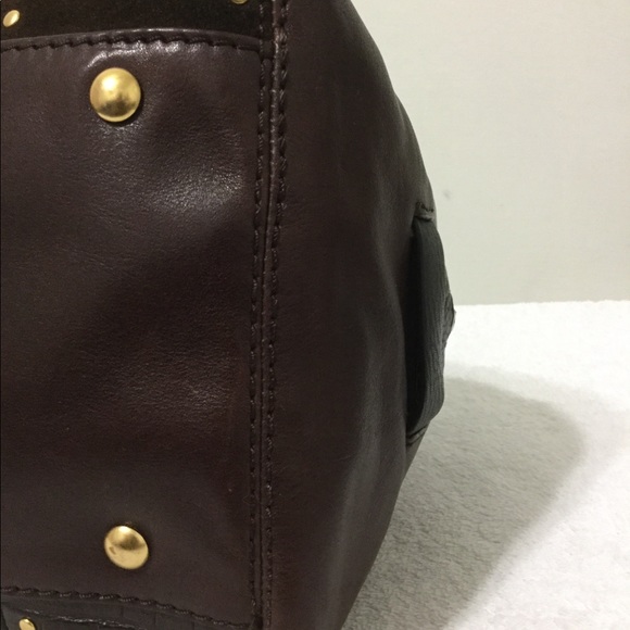 Michael Kors gold studded satchel purse - Picture 8 of 10